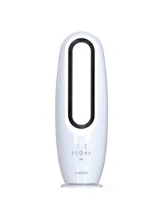 Ventilador de torre sin aspas Molian con luz y mando 70W Blanco