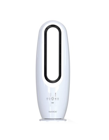 Ventilador de torre sin aspas Molian con luz y mando 70W Blanco