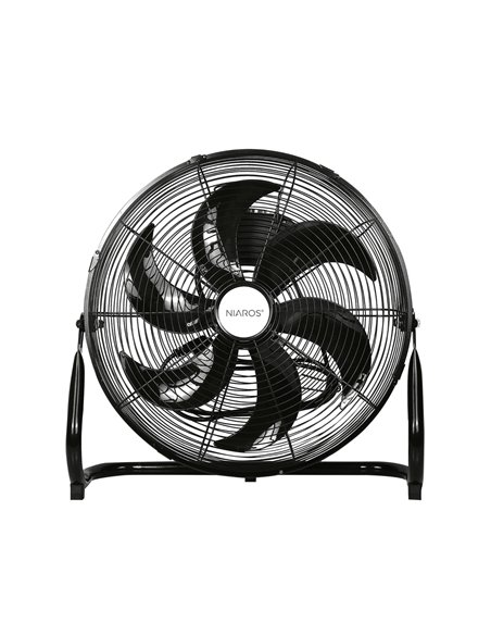 Ventilador metálico de suelo Aidone Ø51cm 90W Negro