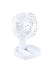 Mini ventilador de mano plegable Coober con luz USB recargable Blanco