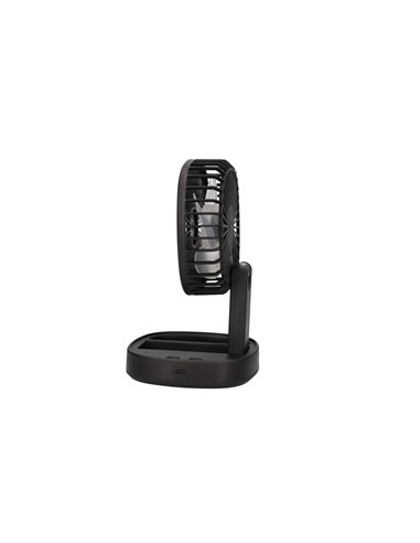 Mini ventilador de mano plegable Coober con luz USB recargable Negro