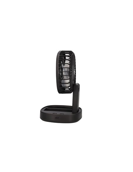 Mini ventilador de mano plegable Coober con luz USB recargable Negro