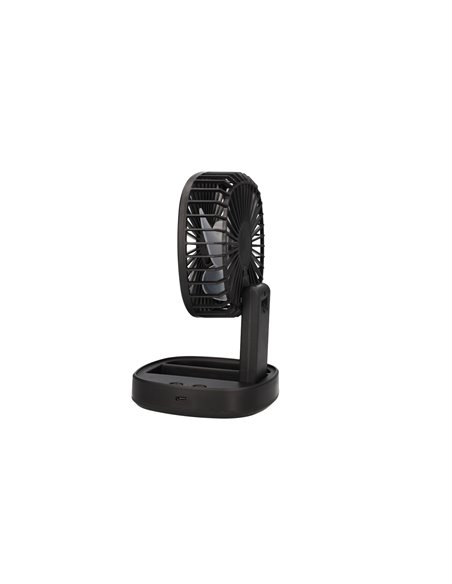 Mini ventilador de mano plegable Coober con luz USB recargable Negro