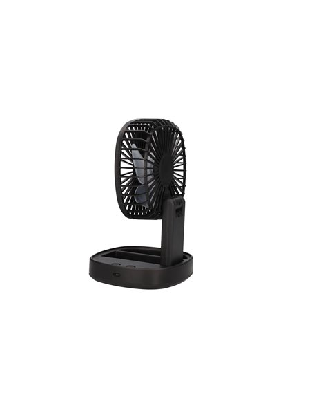Mini ventilador de mano plegable Coober con luz USB recargable Negro
