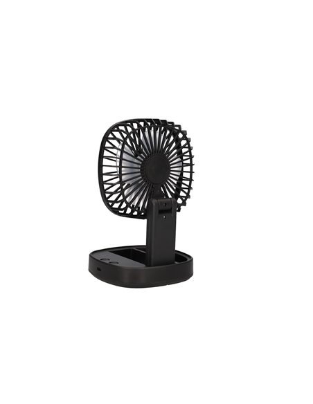 Mini ventilador de mano plegable Coober con luz USB recargable Negro