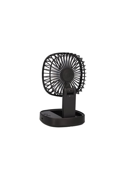 Mini ventilador de mano plegable Coober con luz USB recargable Negro
