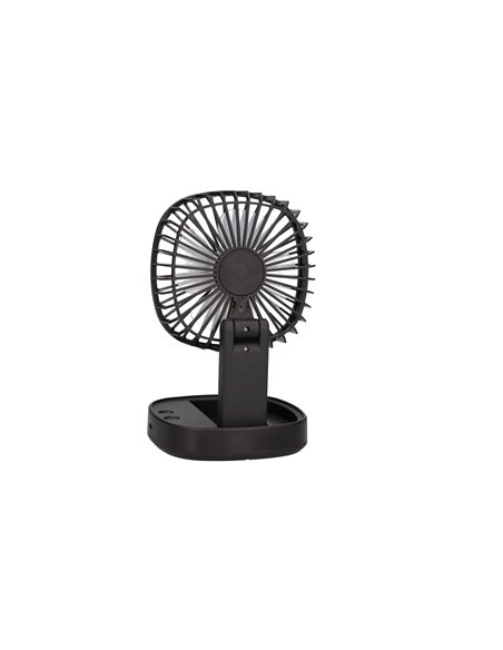 Mini ventilador de mano plegable Coober con luz USB recargable Negro