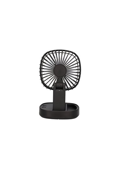 Mini ventilador de mano plegable Coober con luz USB recargable Negro