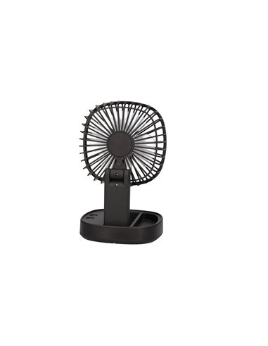 Mini ventilador de mano plegable Coober con luz USB recargable Negro