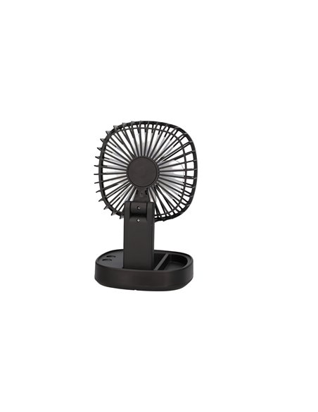 Mini ventilador de mano plegable Coober con luz USB recargable Negro