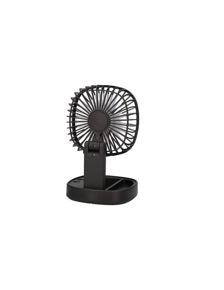 Mini ventilador de mano plegable Coober con luz USB recargable Negro