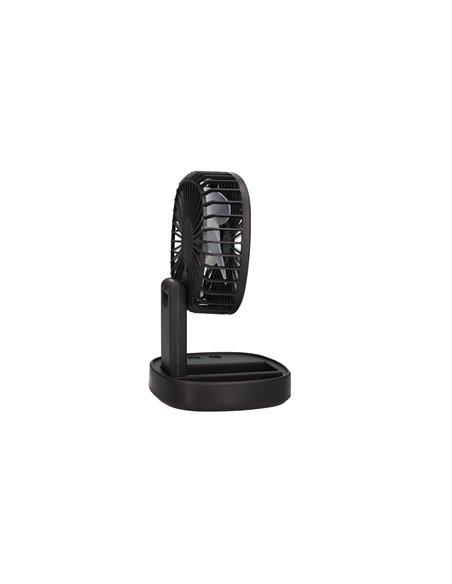 Mini ventilador de mano plegable Coober con luz USB recargable Negro