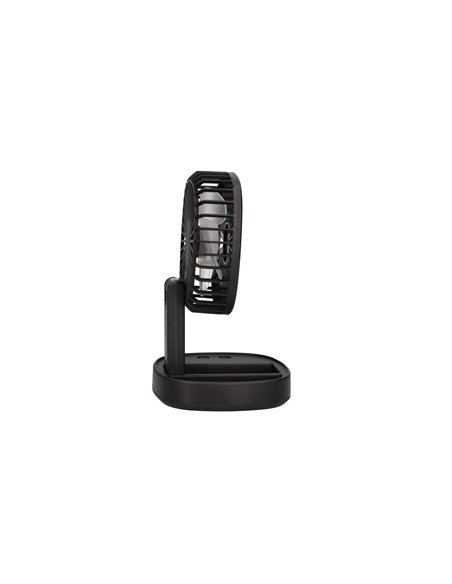 Mini ventilador de mano plegable Coober con luz USB recargable Negro
