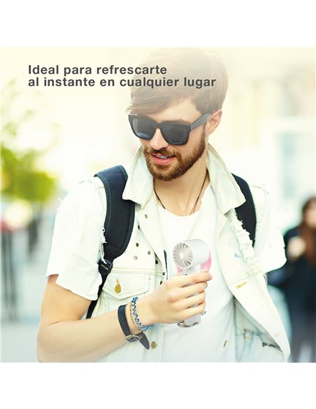 Mini ventilador de mano Luvo USB recargable Blanco