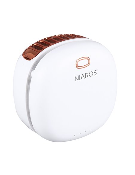 Mini ventilador portátil Yulara USB recargable Blanco