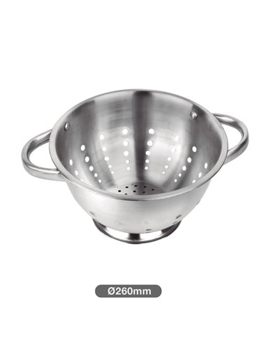Escurridor con asas acero inox Ø21,8cm
