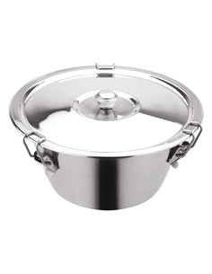 Flanera con tapa acero inox Ø20cm