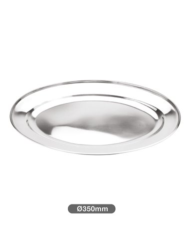 Bandeja para servir ovalada acero inox 30cm