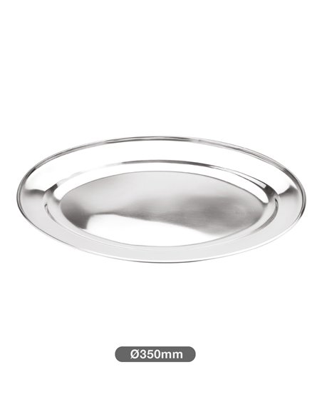 Bandeja para servir ovalada acero inox 30cm