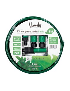 Kit manguera jardín Bairia Ø1/2" 12,5mm 15M 2