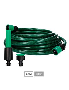 Kit manguera jardín Bairia Ø1/2" 12,5mm 25M