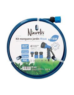 Kit manguera jardín Hisua Ø1/2" 12,5mm 15M 2