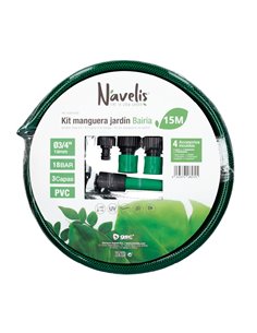 Kit manguera jardín Bairia Ø3/4" 19mm 15M 2