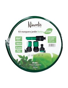 Kit manguera jardín Bairia Ø3/4" 19mm 25M 2