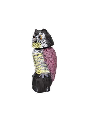 Búho espantapájaros con cabeza giratoria 360º