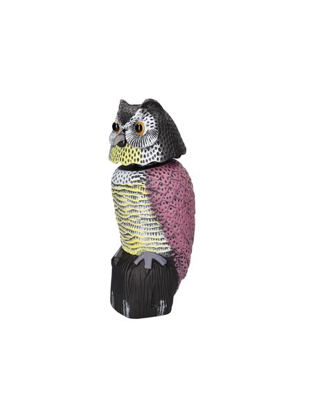 Búho espantapájaros con cabeza giratoria 360º