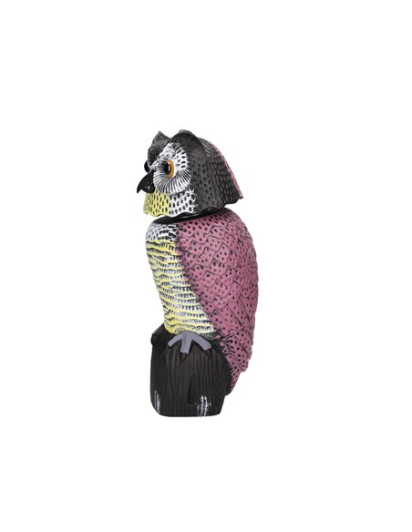 Búho espantapájaros con cabeza giratoria 360º
