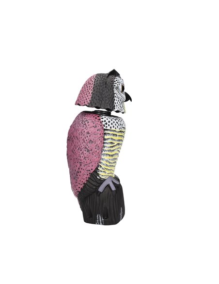 Búho espantapájaros con cabeza giratoria 360º