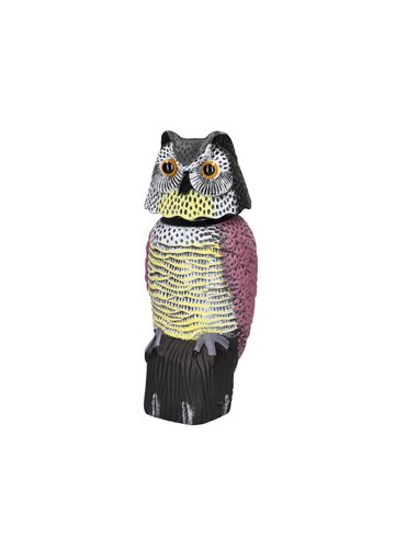 Búho espantapájaros con cabeza giratoria 360º
