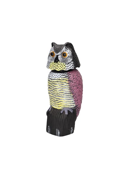 Búho espantapájaros con cabeza giratoria 360º