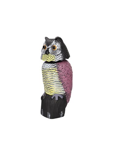 Búho espantapájaros con cabeza giratoria 360º