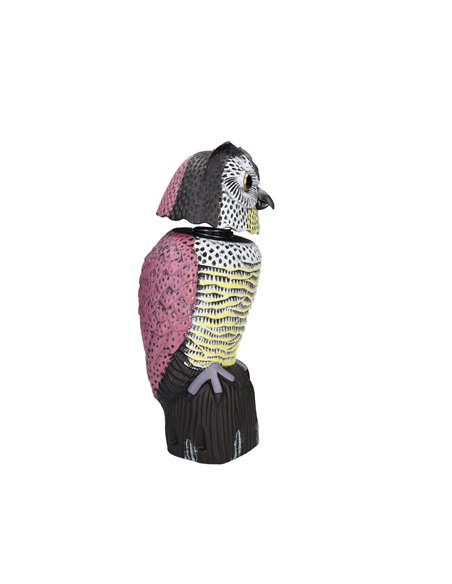 Búho espantapájaros con cabeza giratoria 360º