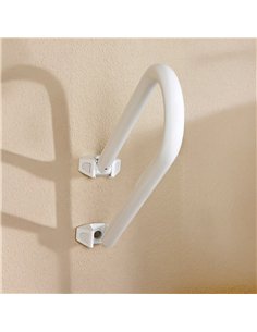 Asa de seguridad giratoria, aluminio blanco, 52,5 x 21 x 20 cm