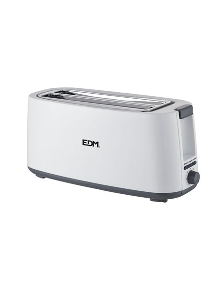 Tostadora doble ranura larga white design 1400w edm
