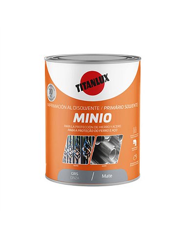 Imprimación sintética antioxidante, gris mate, minio 0,750 l