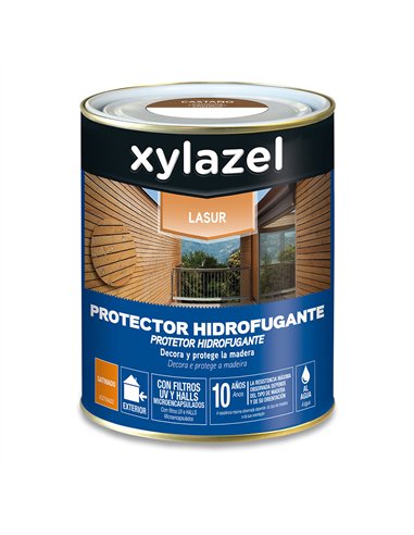 Lasur decorativo al agua castaño satinado 750 ml