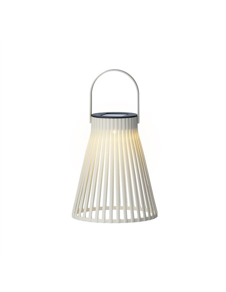 Farol solar de plástico blanco