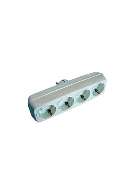Multiconector 4 tomas 2p + t 16 a 250 v blanco (retractilado)