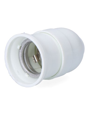 Portalámparas baquelita interior cerámico e27, 4 a 230 v, blanco, ø43 x 65 mm (retractilado)