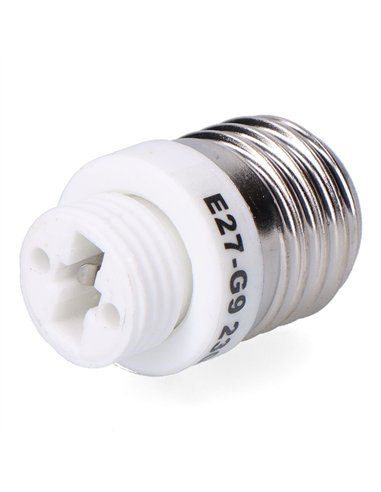 Convertidor de e27 a g9, 2 a 230 v, blanco , ø29 x 50 mm (retractilado)