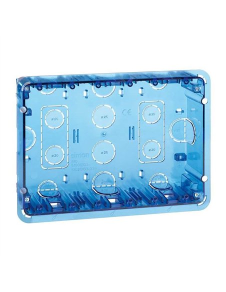 Caja 500 cima pared empotrar 3 elementos dobles