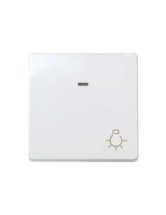 Pulsador ancho luminoso serie 27 blanco