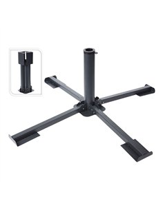 Base parasol metal plegable 4 patas