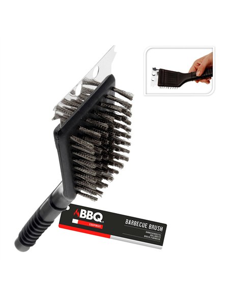 Cepillo con rasqueta para barbacoa, 21 cm