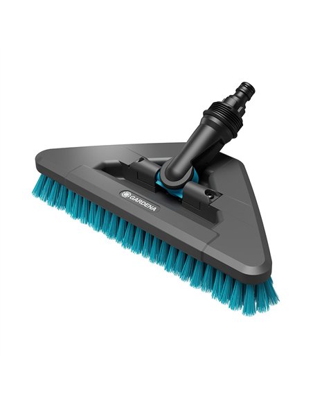 Cepillo de cerdas duras triangular flex cleansystem para limpieza de superficies duras y rincones 18814-20 gardena