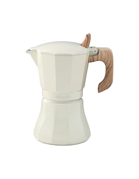 Cafetera petra crema de aluminio de 9 taza
